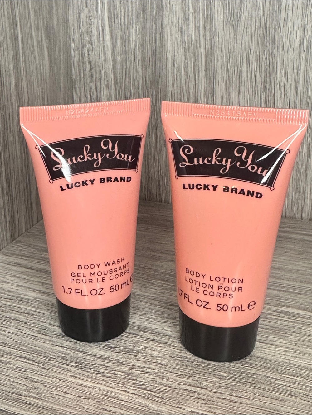 Lucky Brand Lucky You Pink Body Wash & Lotion Duo Travel Set